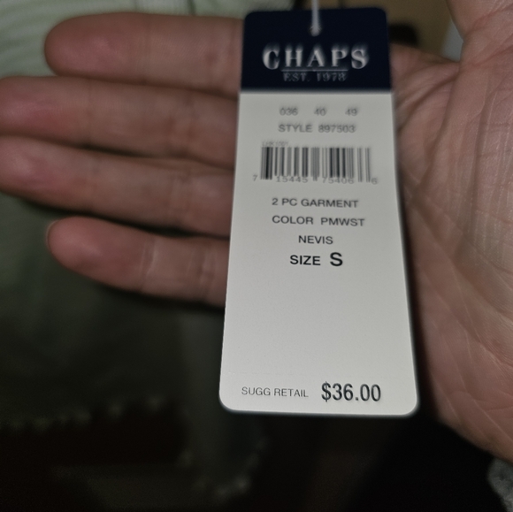 NWT Chaps 2Pc Pajamas Size Small Tank Shorts - Picture 3 of 6